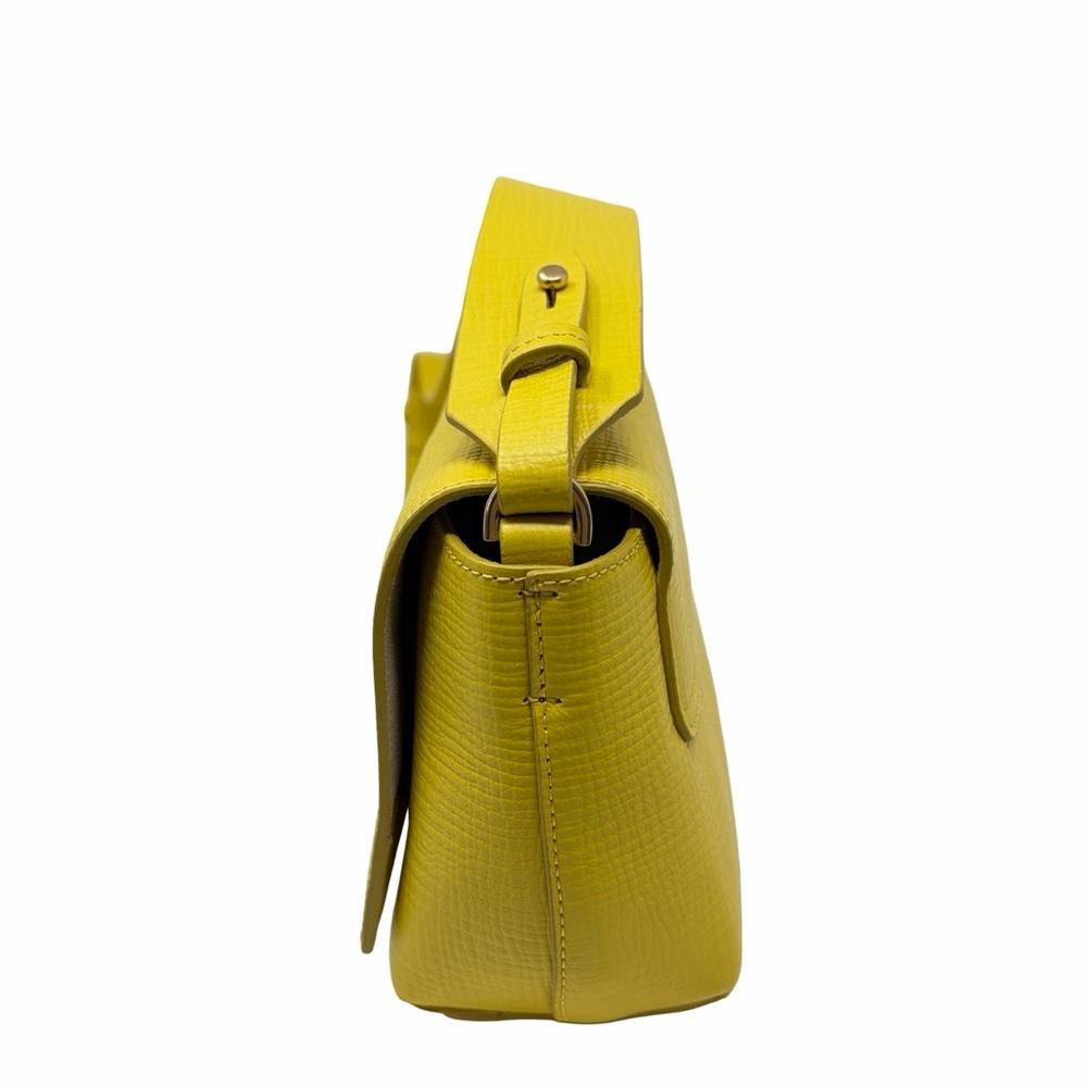 Anya Hindmarch Mortimer Cross-body Crosshatch Calf Leather in Taxi Yellow, NWT - Picture 4 of 14
